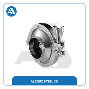 شیر یک‌ طرفه استیل صنایع غذایی البرز استیل؛ طراحی بهداشتی و کارآمد برای جلوگیری از بازگشت جریان.
